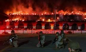 [FOTOS] Polémica en El Maule: Militares posaron en sesión fotográfica en pleno incendio 