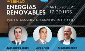 Energías renovables: Biministro Jobet expondrá en webinar junto a Jorge Flies, gobernador de Magallanes y Alejandro Jofre, Protector de la Universidad de Chile